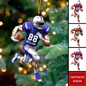 American Football Player Personalized Ornament,Keychain - Gift For American Football Lovers