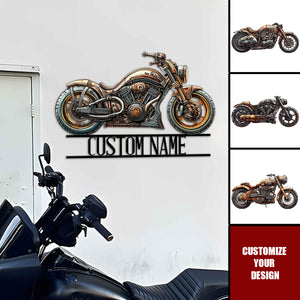 Personalized Biker Cut Metal Sign-Gift For Biker Lover