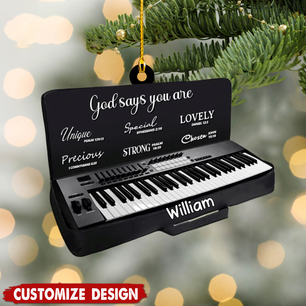 2024 New Release - God Says You are - Personalized Harp Musical Instrument Ornament