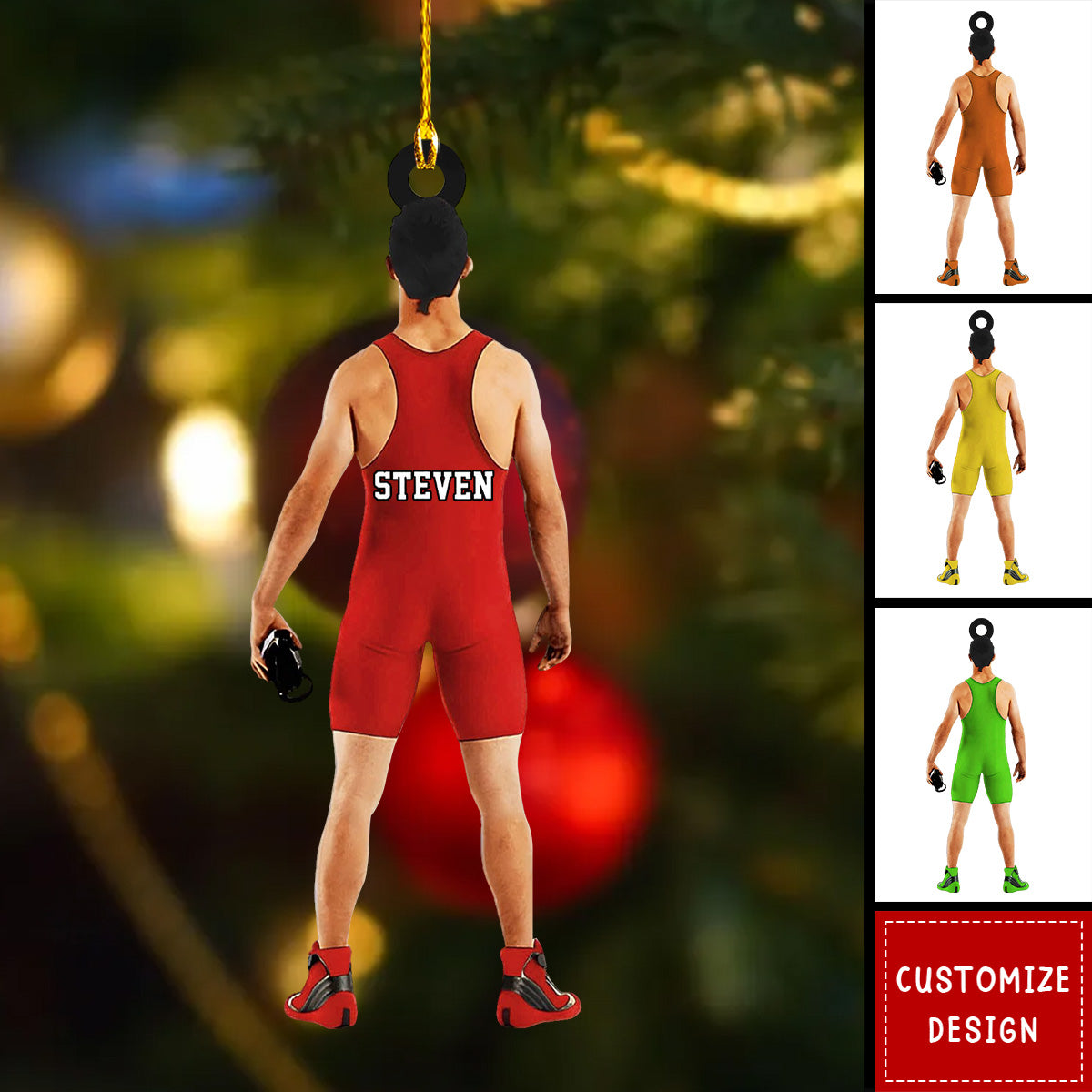 Personalized Wrestling Christmas Ornament-Gift For  Wrestling Player-2024 New Release