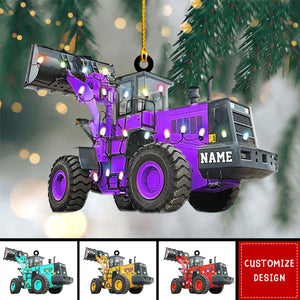 Personalized Bulldozer Christmas Ornaments Gift For Heavy Equipment Lovers - 2024 New Release