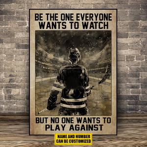 Personalized Hockey Motivation Poster- Gift For Hockey Lover