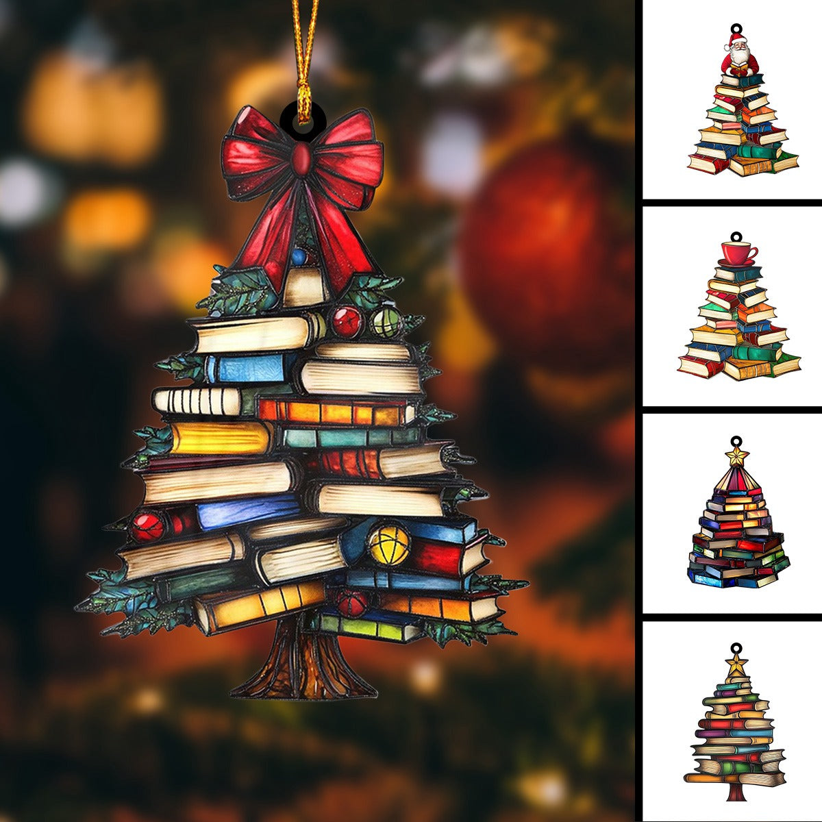 Christmas Book Tree Ornament--Gift For Book Lover-2024 New Release