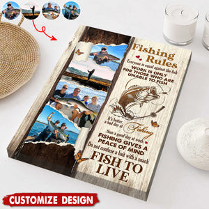 Personalized Fishing Photo Poster, Gift For Fishing Lovers