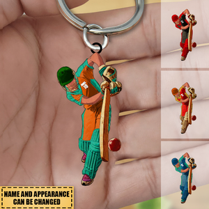 Custom Personalized To My Son Cricket Acrylic Keychain-Gifts For Son, Cricket Gifts, Gifts For Cricket Players