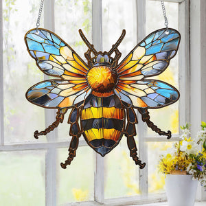 Bee Acrylic Suncatcher Hanging-Bee Farmer Lover Gift