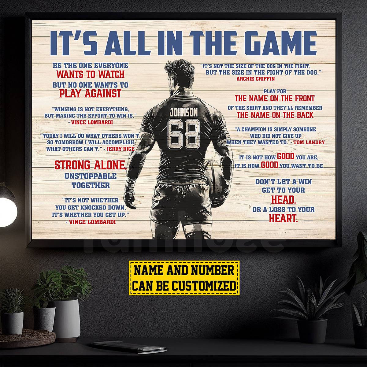 It's All In The Game-Personalized Rugby Poster-Poster Gift For Rugby Lovers