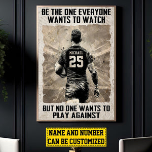 Be The One Everyone Wants To-Personalized Motivational Poster-Poster Gift For Rugby Lovers