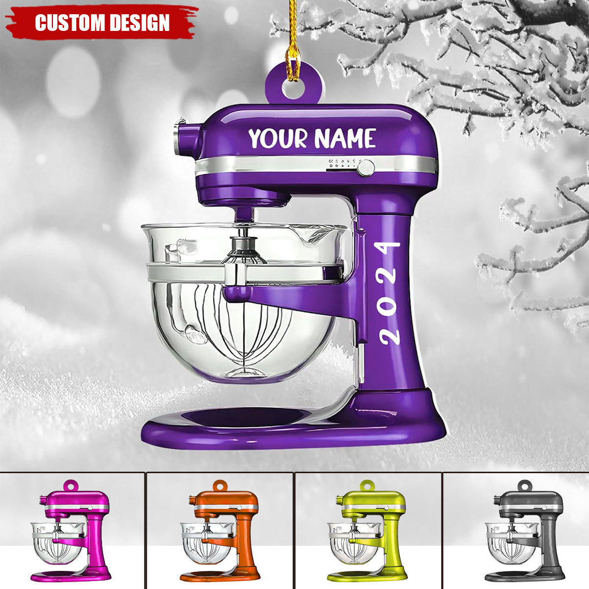 Personalized Baking Mixer Lights Ornaments - 2024 New Release