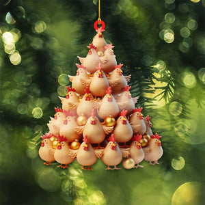 Chicken Tree Ornament-Gifts For Chicken Lovers-2024 New Release