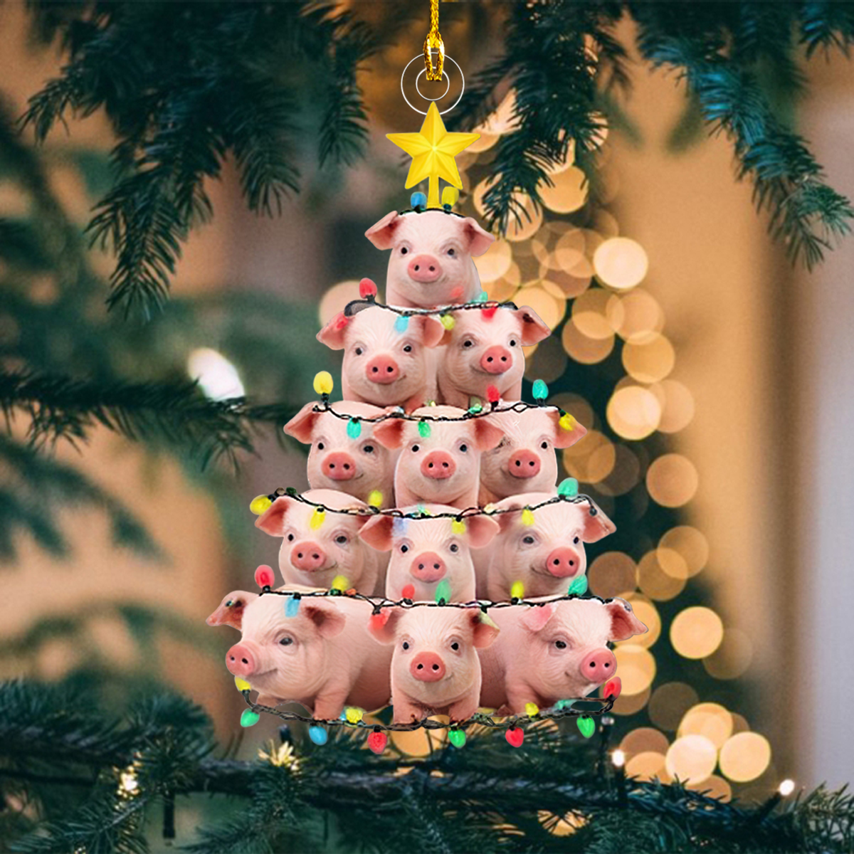 2024 New Release Pig Christmas Tree Ornament-Gifts For Pig Lover