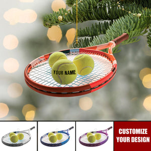 Personalized Tennis Christmas Ornament, 2024 New Release Tennis Ball Ornament