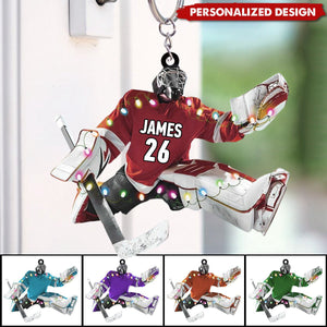 Personalized Hockey Playe Keychain-Gift For Hockey Lovers - 2024 New Release