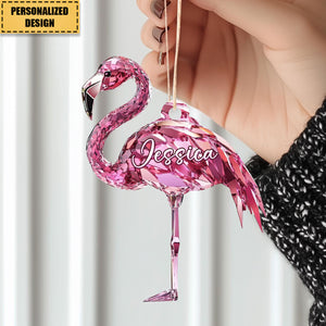 Personalized Flamingo Christmas Ornament-Gift For Flamingo Lover-2024 New Release