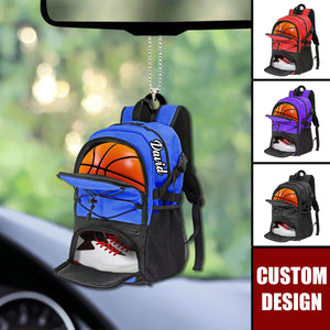 Personalized Basketball Bag Car Ornament-Gift For Basketball Players