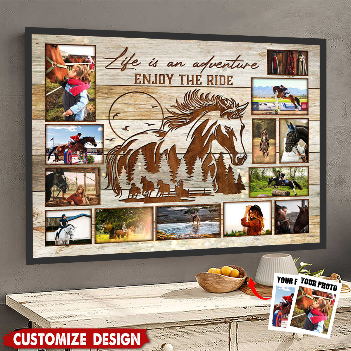 Life Is An Adventure-Personalized Poster-Gift For Horse Lover