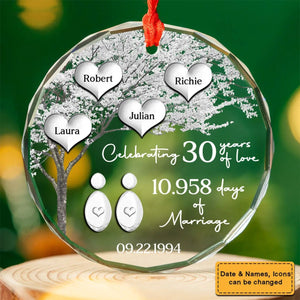 2024 New Release Personalized Anniversary Gift For Couple Circle Acrylic Ornament