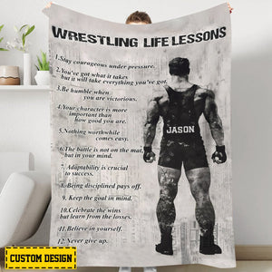 Personalized Wrestling Boy Blanket - Gift For Wrestling Lovers