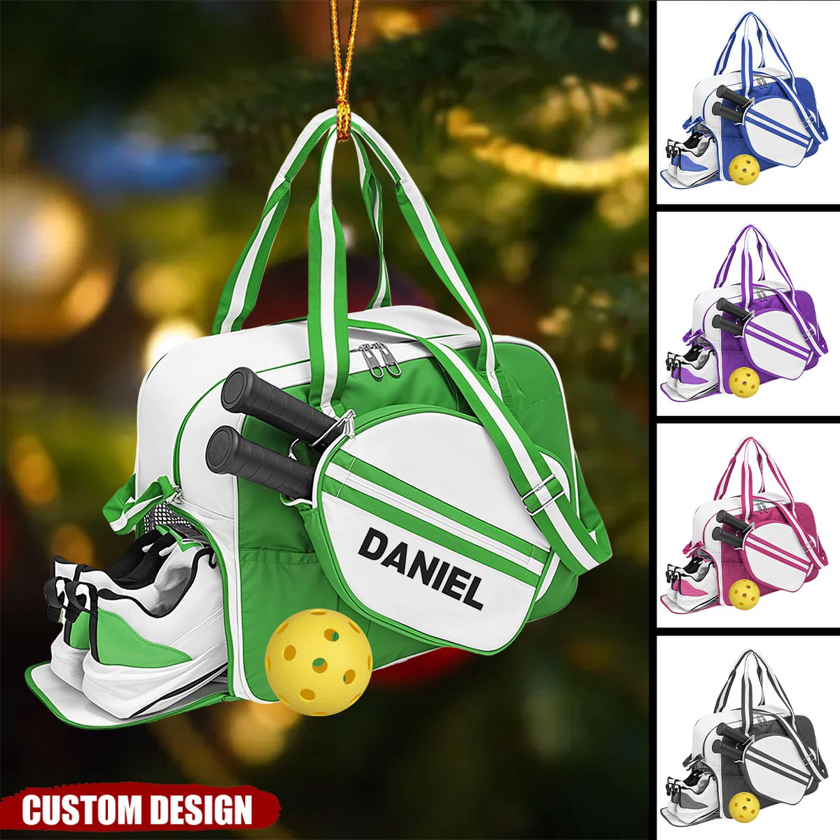 Personalized Pickleball Christmas Ornament -  Gift For Pickle Ball Player