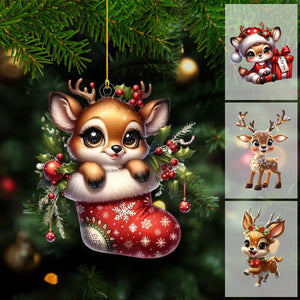 Cartoon Fawn Christmas Ornaments-2024 New Release