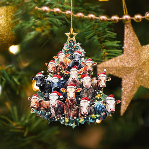 Funny Cow Christmas Tree Ornament-Gift For Cow Lover-2024 New Release