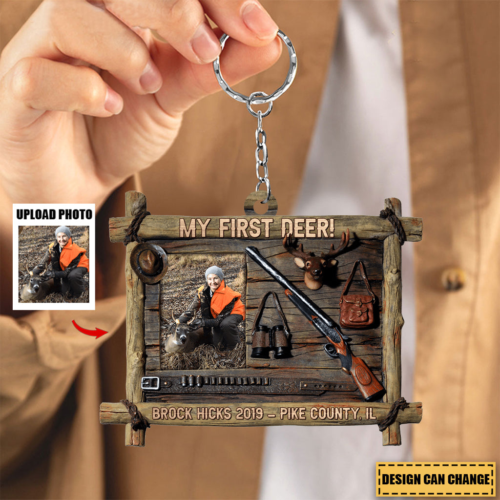 Personalized Hunting Photo Keychain - Gift For Hunting Lover