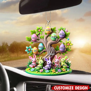 Easter Grandma Tree-Personalized Acrylic Car Ornament