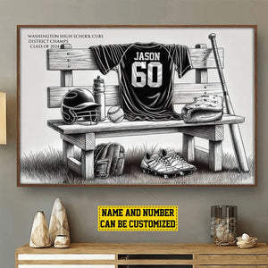 Personalized Class Baseball Team Poster-Poster Gift For Baseball Team Members