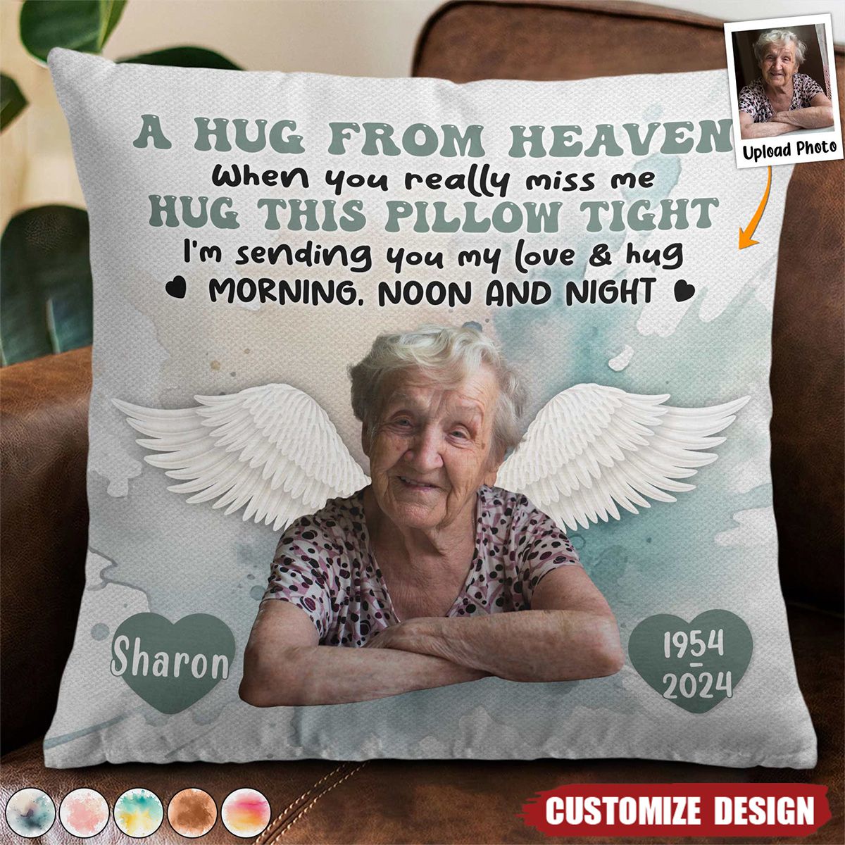 When You Miss Me, Hug This - Personalized Photo Pillow