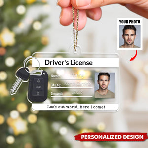 2024 New Release Personalized New Driver Ornament,Drivers License Ornament,Drivers Permit Christmas Ornament