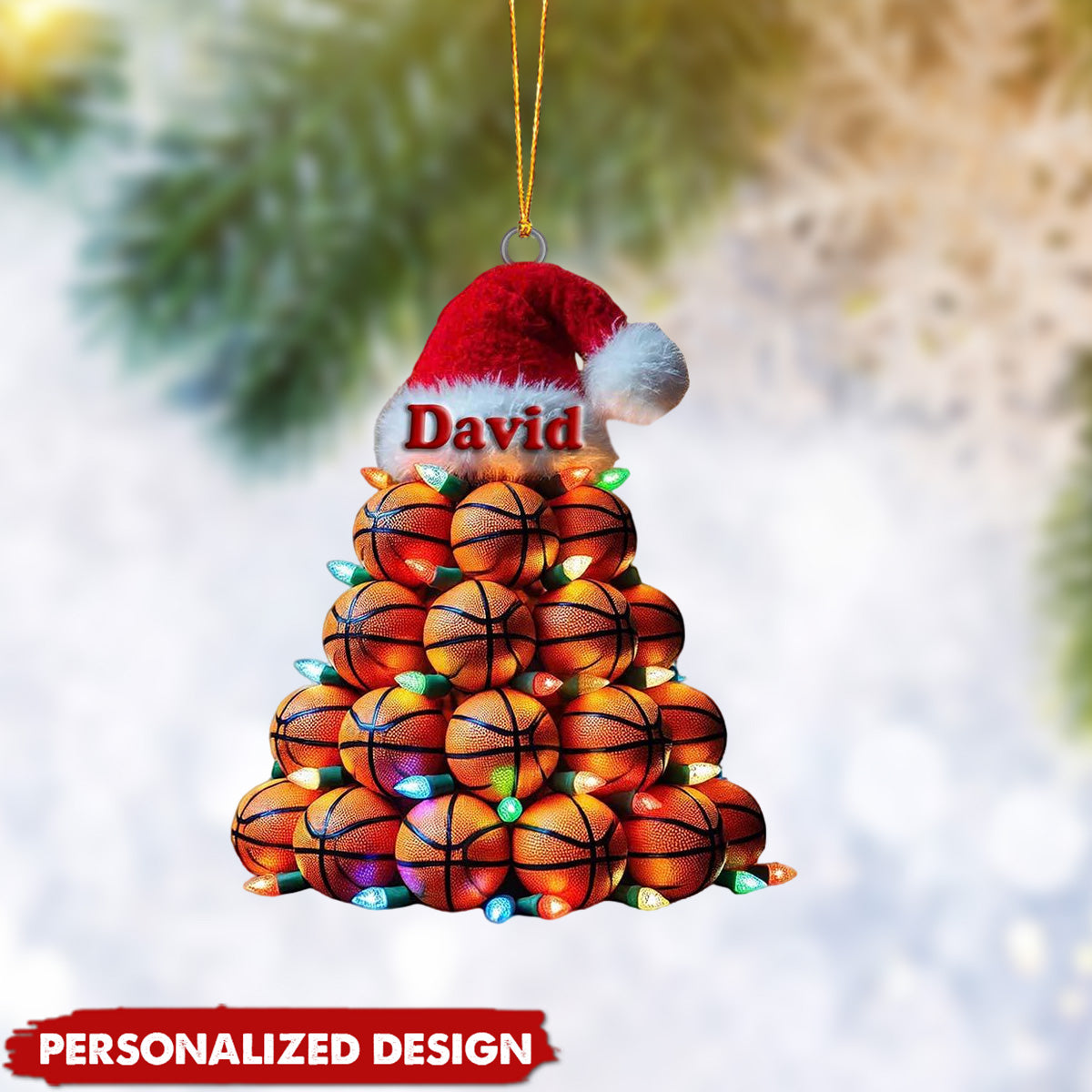 Personalized Basketball Christmas Ornament-Gift For Basketball Fans-2024 New Release