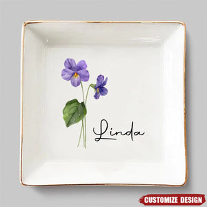 Friends Are Flowers That Never Fade - Bestie Personalized Jewelry Dish