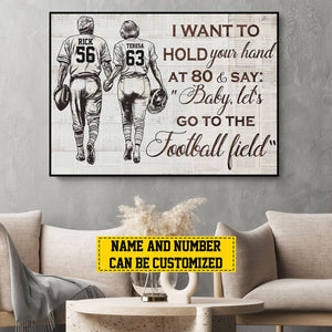 I Want To Hold Your Hand - Personalized Football Poster-Gift For Football Lovers