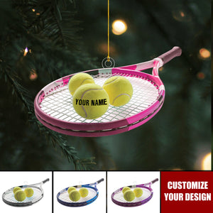 Personalized Tennis Christmas Ornament, 2024 New Release Tennis Ball Ornament