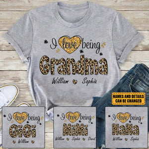 Personalized I Love Being Mom Grandma Shirt - Gift For Mom,Grandma