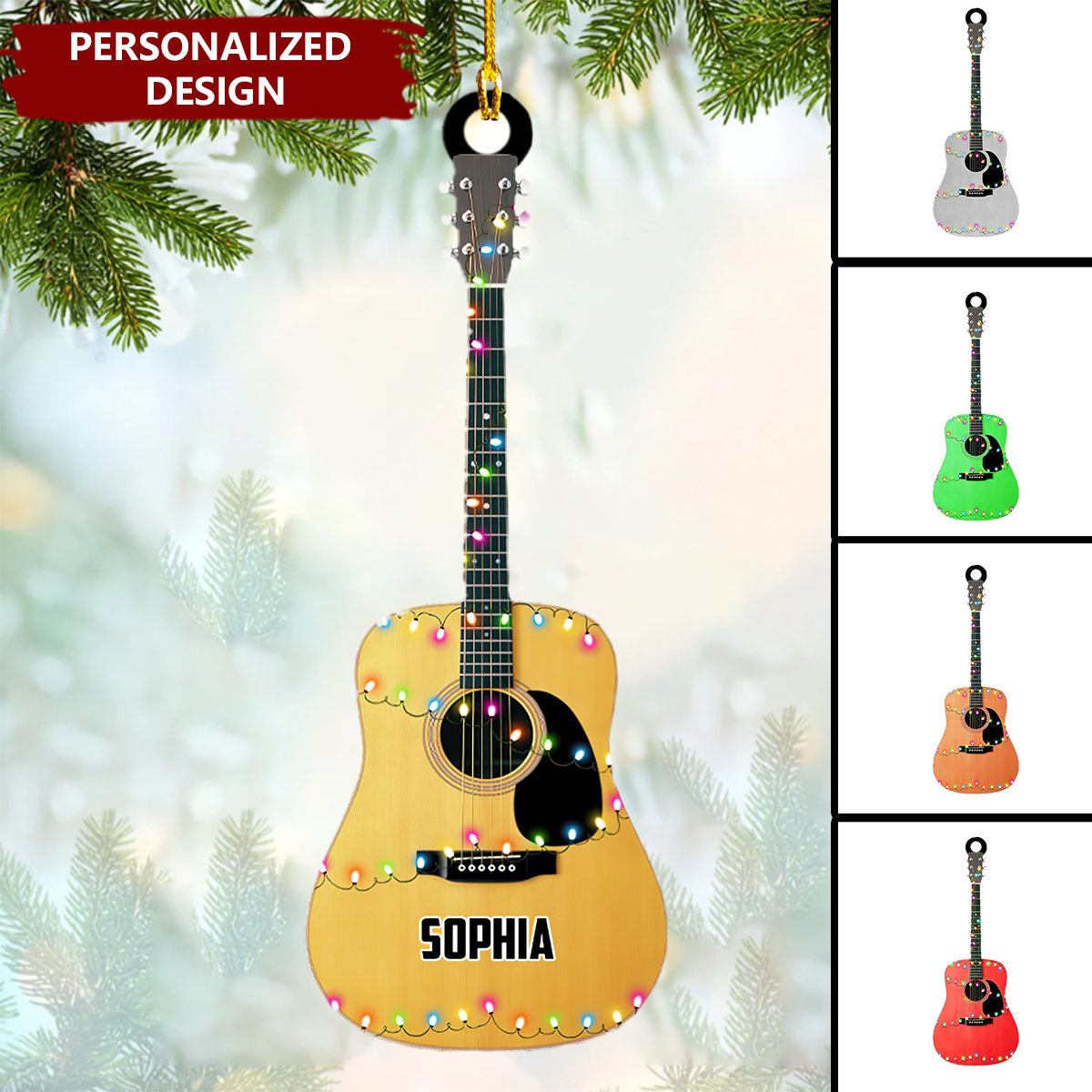 Personalized Guitar Ornament-Gifts For Guitar Players Lovers-2024 New Release