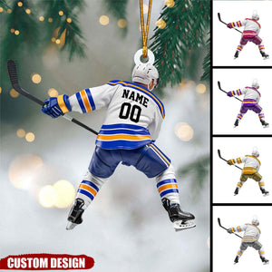 Personalized Hockey Christmas Ornament Gift For Hockey Lovers-2024 New Release