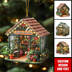 Personalized Greenhouse Christmas Ornament Gift For Plant Lover,Gardener-2024 New Release