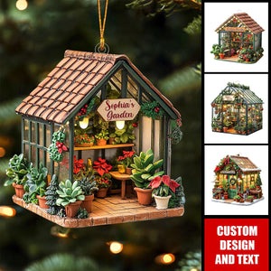 Personalized Greenhouse Christmas Ornament Gift For Plant Lover,Gardener-2024 New Release