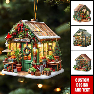 Personalized Greenhouse Christmas Ornament Gift For Plant Lover,Gardener-2024 New Release