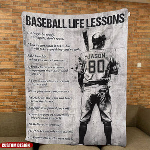 Personalized Motivational Baseball Boy Blanket Gift For Baseball Lovers