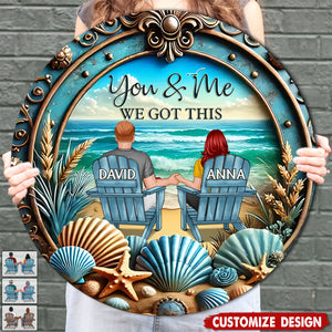 You & Me We Got This - Personalized Couple Wood Sign