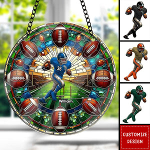 Personalized Gifts For Football Lovers Suncatcher Ornament