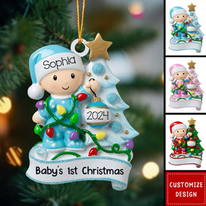 Personalized Snow Baby's Christmas Ornament - 2024 New Release