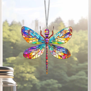 Dragonfly Window Hanging Suncatcher Ornament Gift For Dragonfly Nature Lover