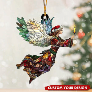 Angel with Candle Acrylic Christmas Ornament - 2024 New Release