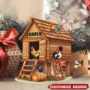 Personalized Chicken Coop Christmas Ornament-Gift for Chicken Lovers-2024 New Release