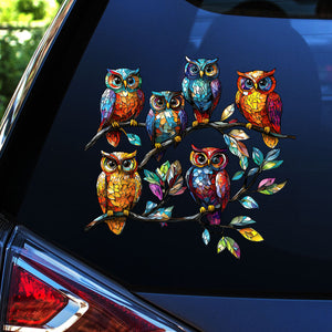 Colorful Owl Decal - Perfect Gift for Animal Lovers, Friends, Family