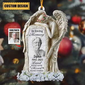 Custom Personalized Angel In Loving Memory Acrylic Ornament - Upload Photo