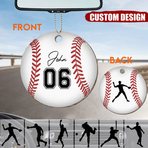 Baseball Ball - Personalized  Wooden Car/Christmas Ornament